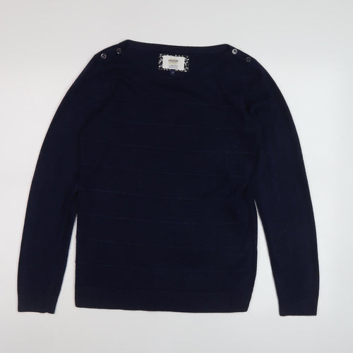 Maine New England Women's Black Pullover Jumper Size 10