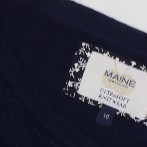 Maine New England Women's Black Pullover Jumper Size 10