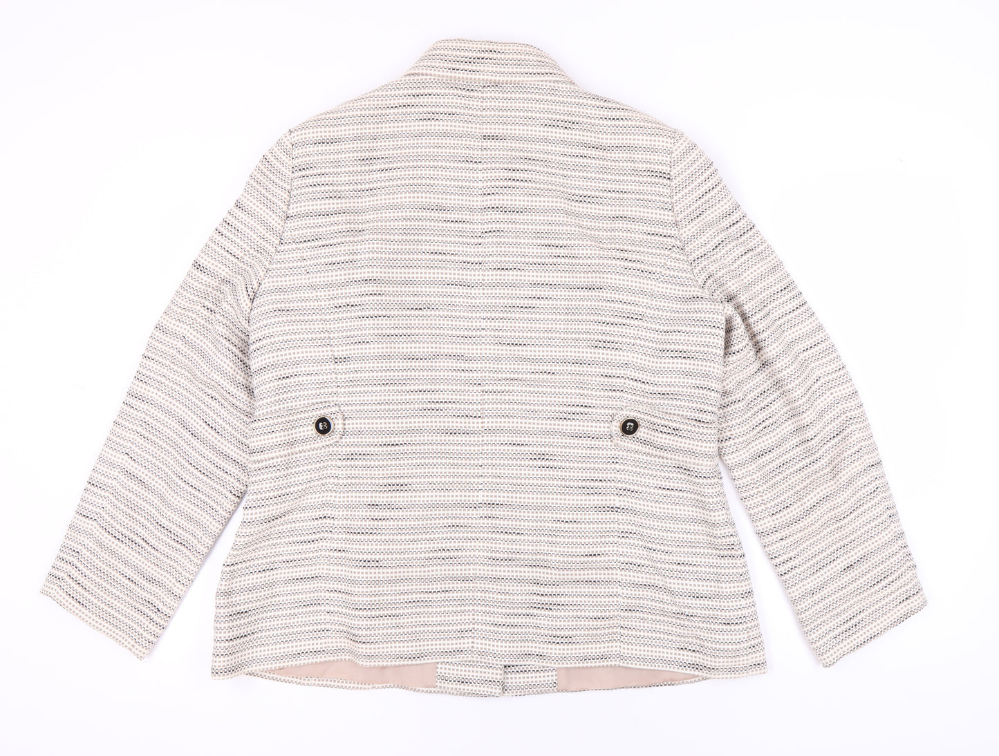Viyella Women's Ivory Blazer UK 18 Striped Cotton Blend