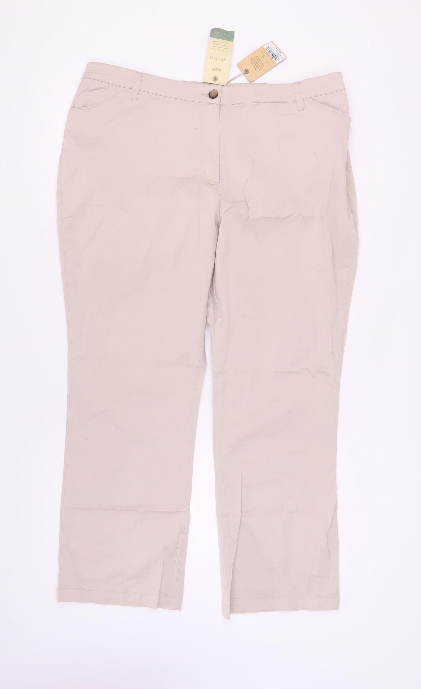 Cotton Traders Women's Beige Chino Trousers Size 22