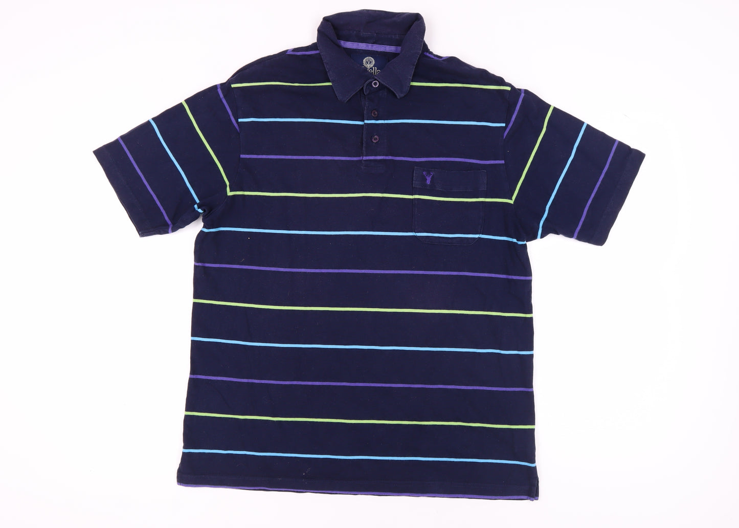 Viyella Men's XL Multicoloured Striped Polo Shirt