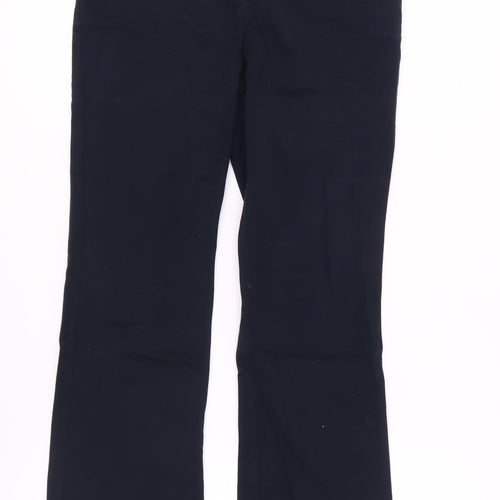 LC Waikiki Women's Navy Trousers Size 8 Straight Fit