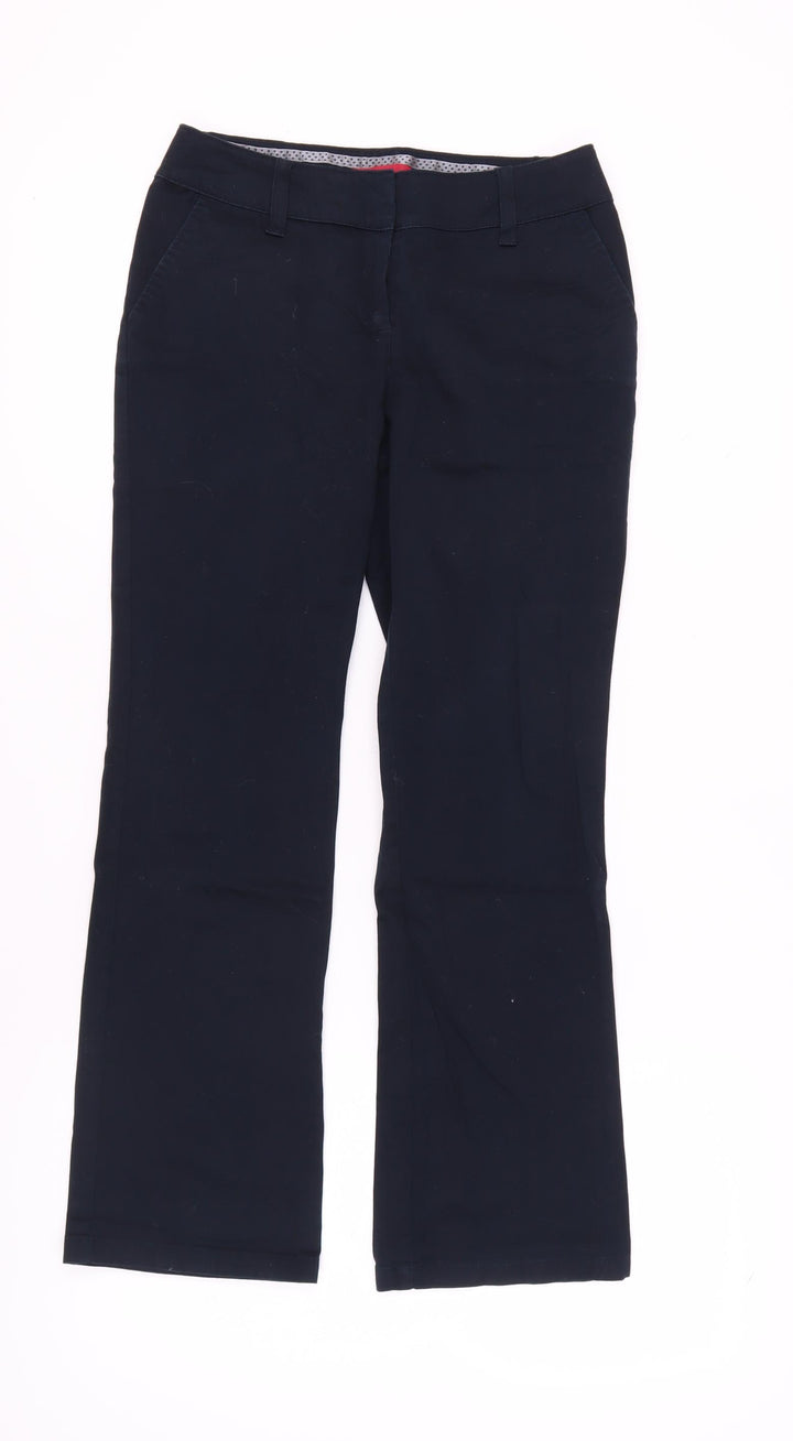 LC Waikiki Women's Navy Trousers Size 8 Straight Fit