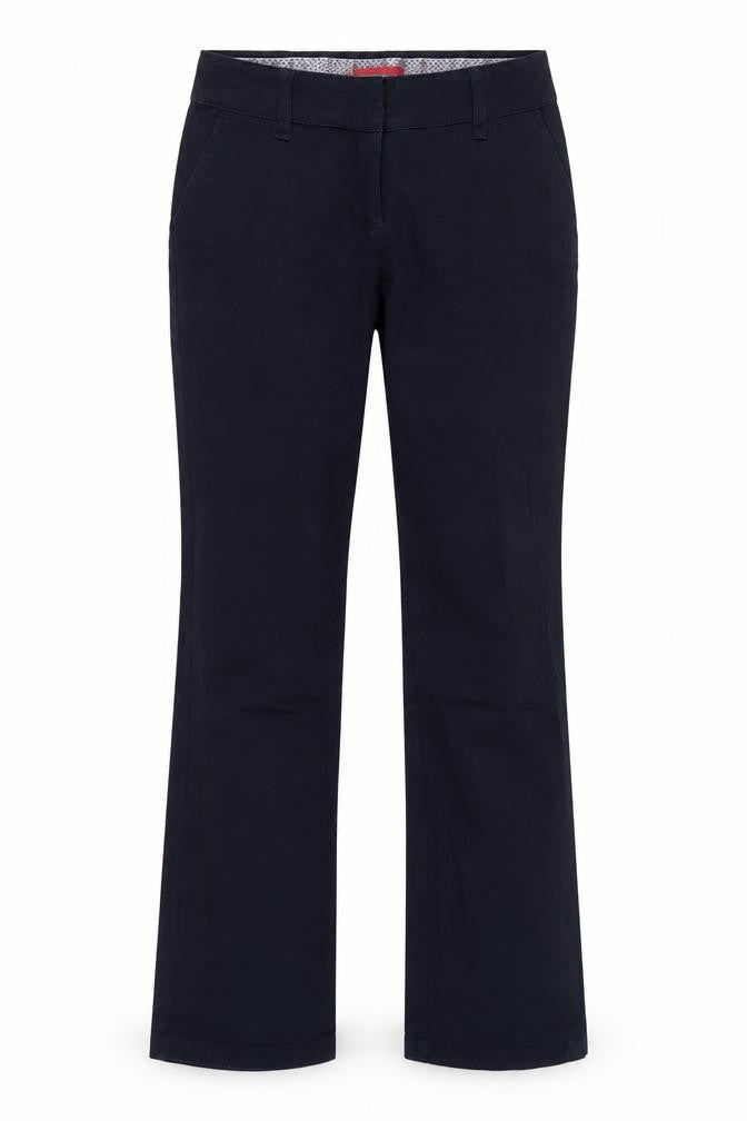 LC Waikiki Women's Navy Trousers Size 8 Straight Fit