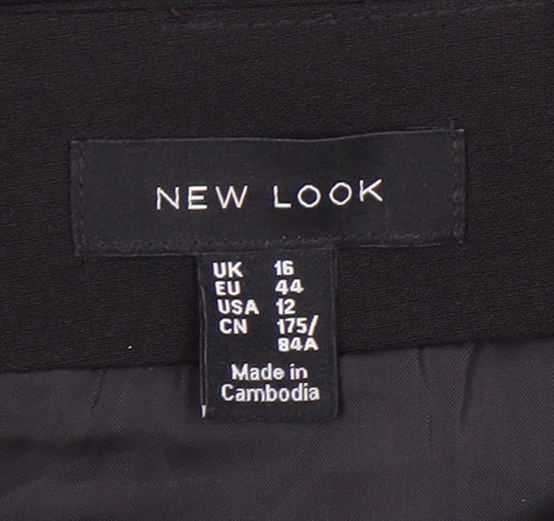 New Look Women's Black Straight Skirt, Size 16