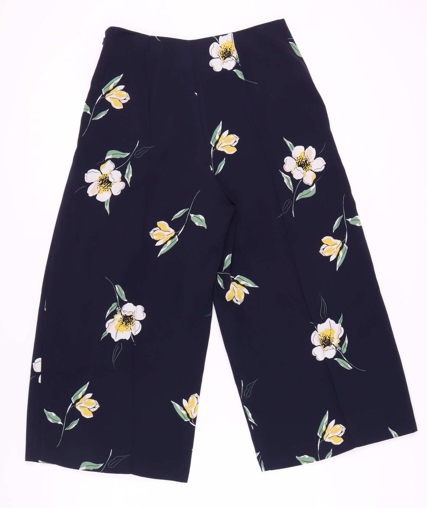 Warehouse Women's Blue Floral Culottes - Size 12