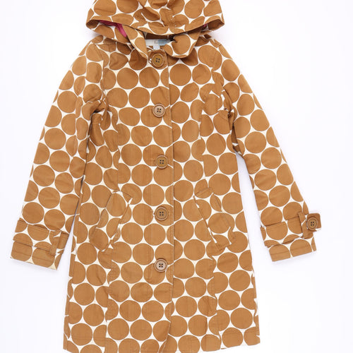 Boden Women's Brown Polka Dot Rain Coat Size 6R
