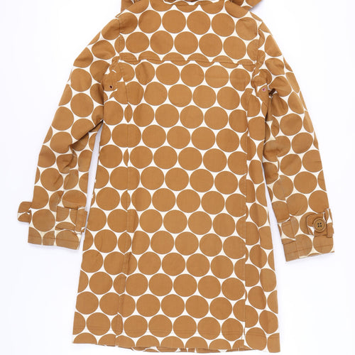 Boden Women's Brown Polka Dot Rain Coat Size 6R