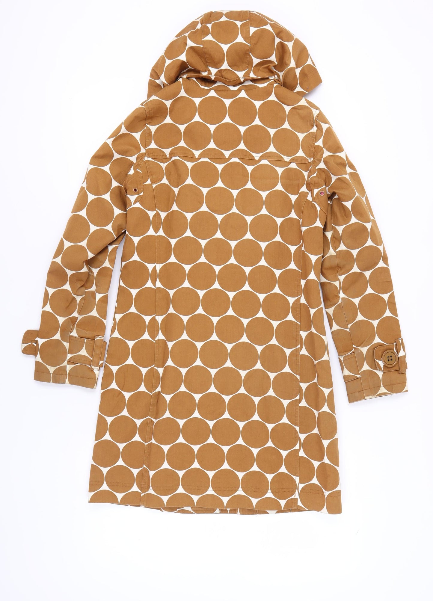 Boden Women's Brown Polka Dot Rain Coat Size 6R