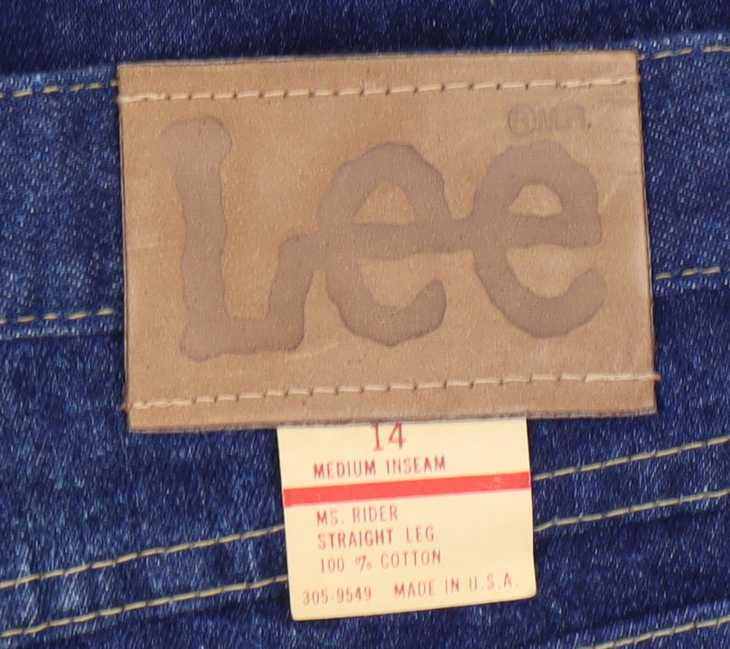 Lee Women's Blue Straight Leg Denim Jeans Size 14