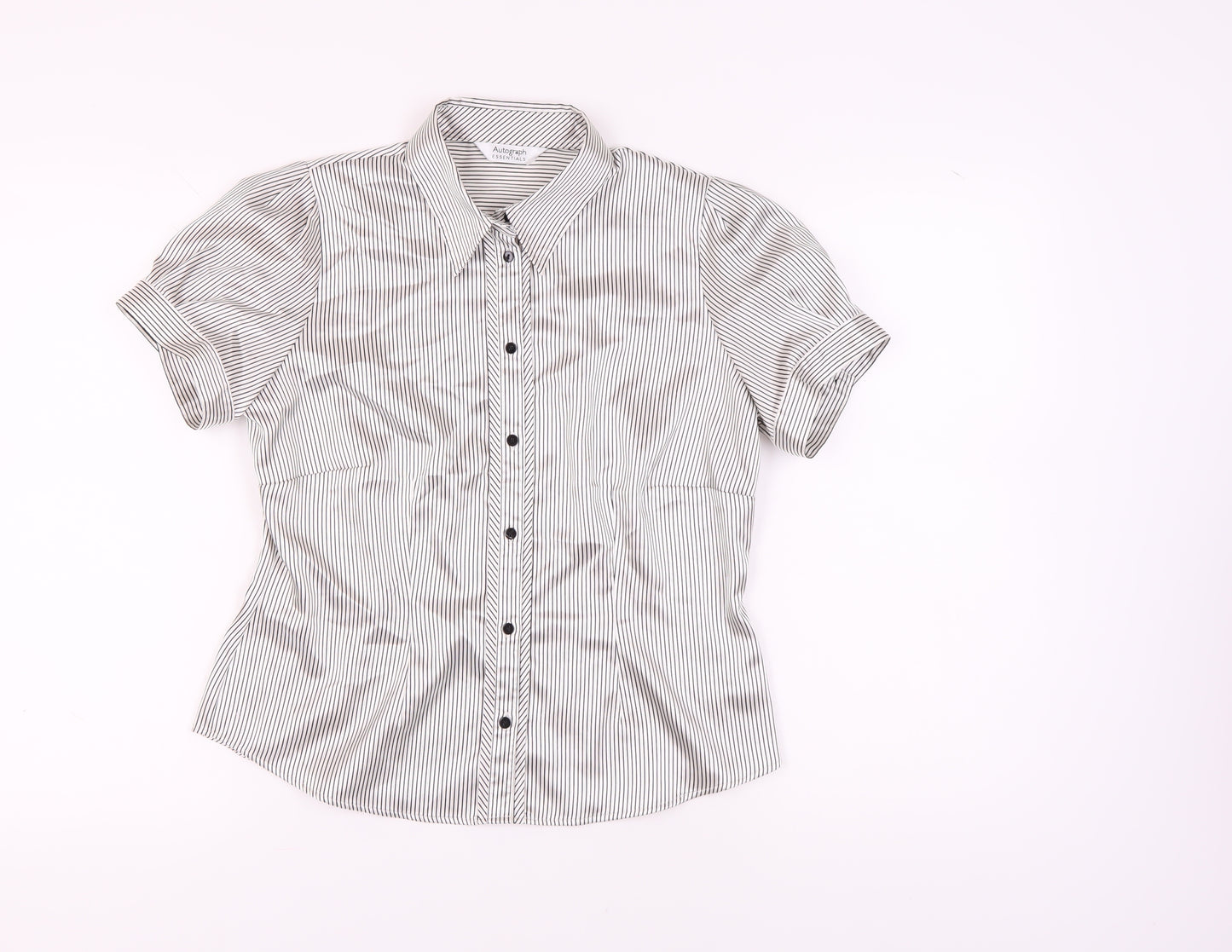 Marks and Spencer Women's Black Button-Up Size 14