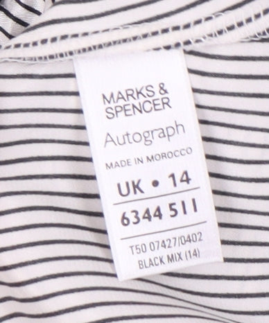 Marks and Spencer Women's Black Button-Up Size 14