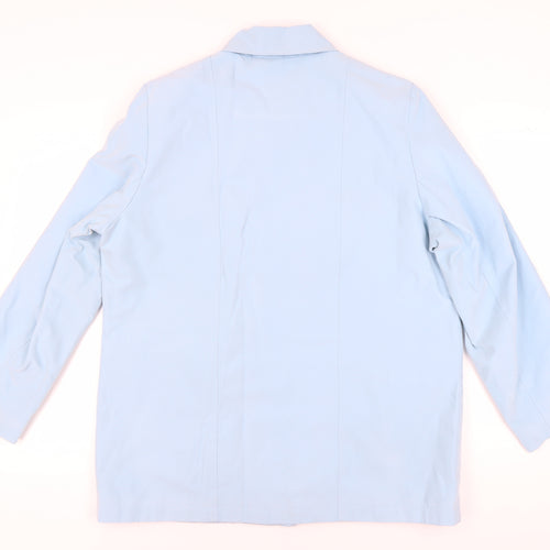 Eleganzé Women's Blue Button-Up Coat Size 18