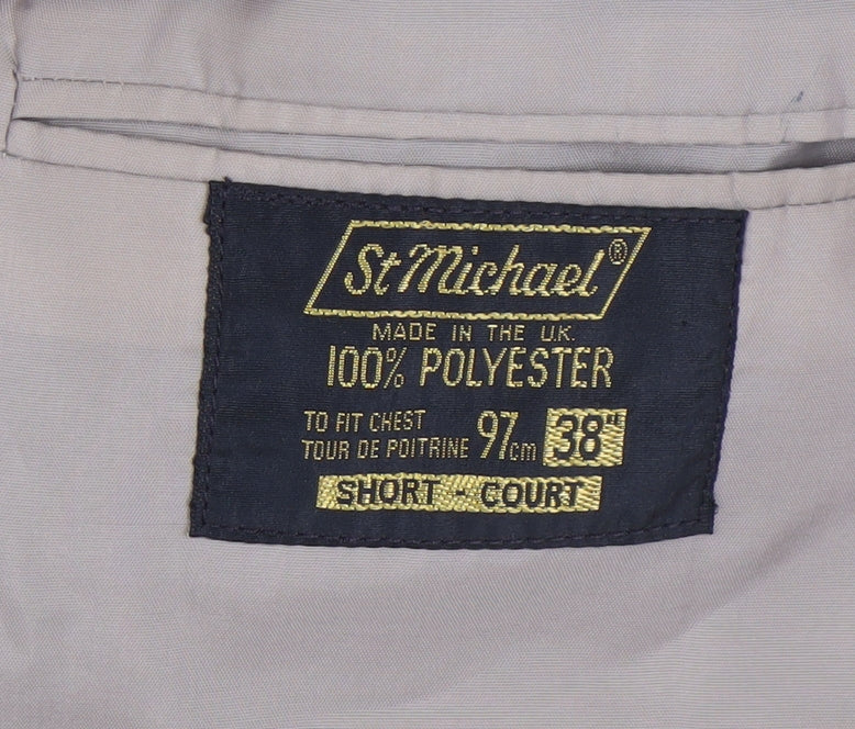 St Michael Men’s Beige Blazer Jacket, Size 38S Vintage