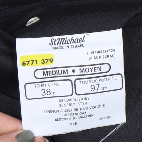 St Michael Men's Black Blazer - 38R