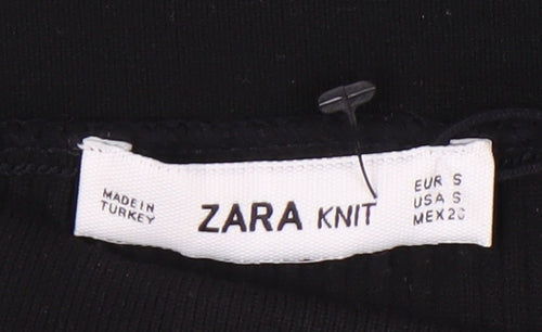 Zara Women's Black Knit Skirt S