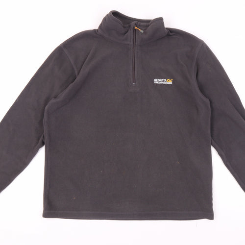 Regatta Men's Black 1/4 Zip Fleece Sweatshirt M