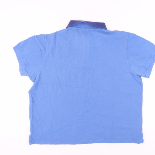 Joules Women's Blue Polo Shirt L Cotton Classic