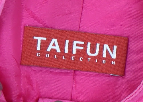 TAIFUN Women's Pink Button-Up Jacket Size 16