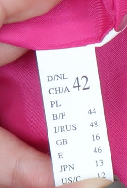 TAIFUN Women's Pink Button-Up Jacket Size 16
