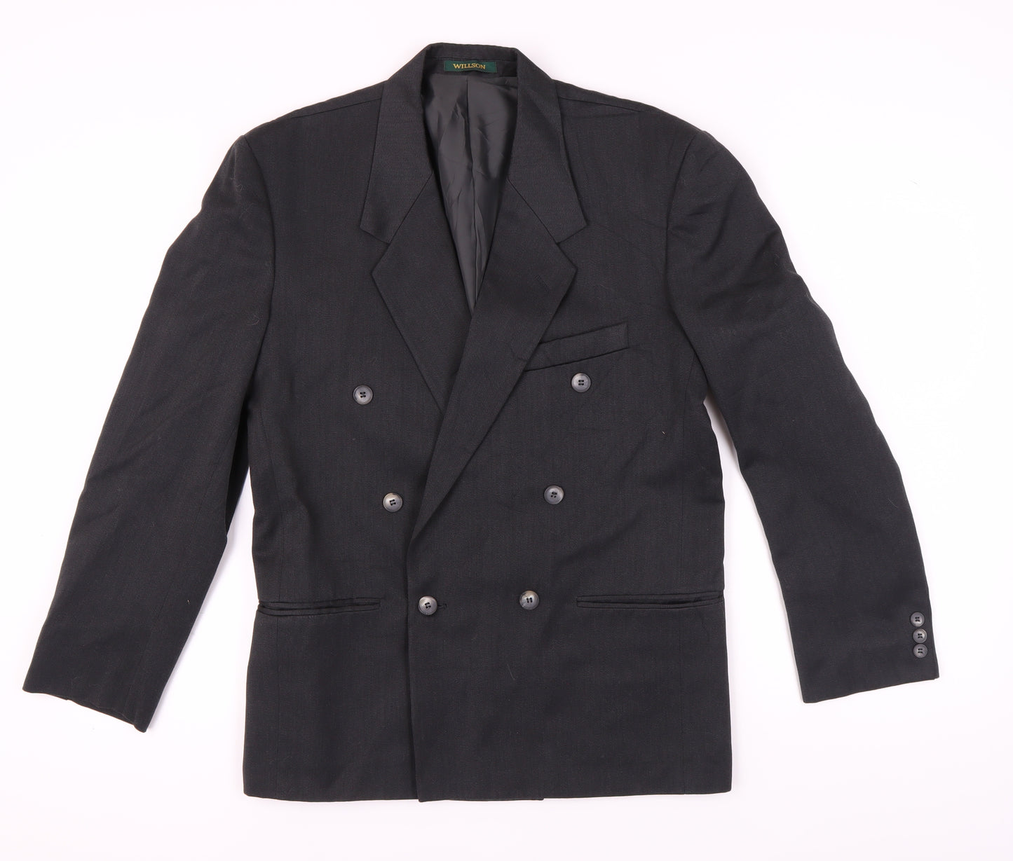 Willson Men's Black Double-Breasted Blazer 38