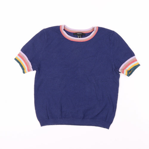 Forever 21 Women's Blue Pullover Jumper Size M