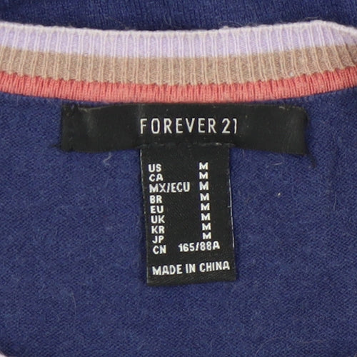 Forever 21 Women's Blue Pullover Jumper Size M
