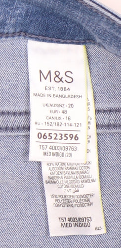 Marks and Spencer Women's Blue Denim Shorts Size 20
