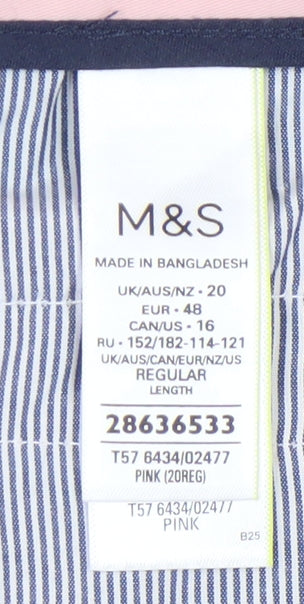 Marks and Spencer Pink Trousers, Size 20, Women's