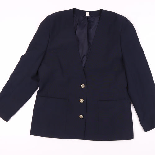 C&A Women's Blue Suit Jacket Size 14 - Elegant Blazer
