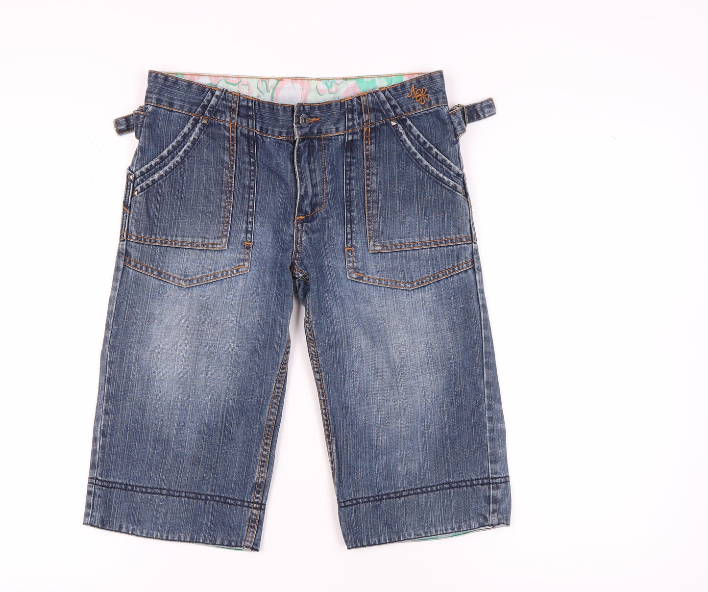 Animal Boys Blue Denim Chino Shorts L