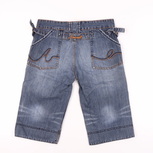 Animal Boys Blue Denim Chino Shorts L