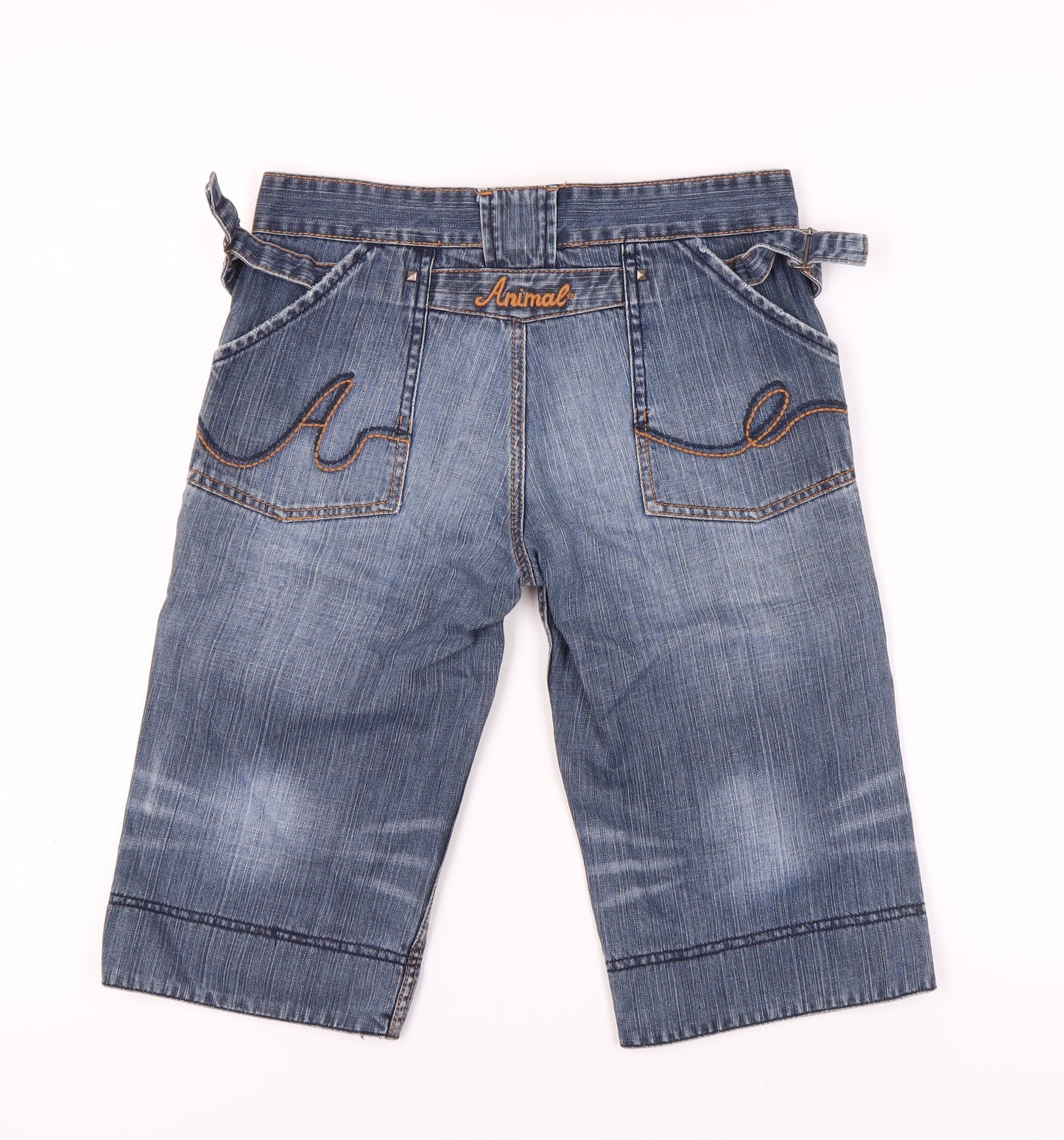 Animal Boys Blue Denim Chino Shorts L