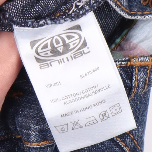 Animal Boys Blue Denim Chino Shorts L