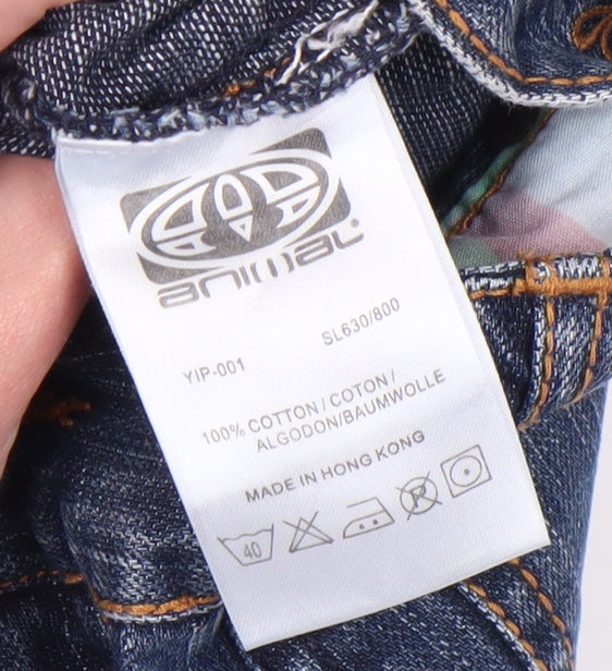 Animal Boys Blue Denim Chino Shorts L