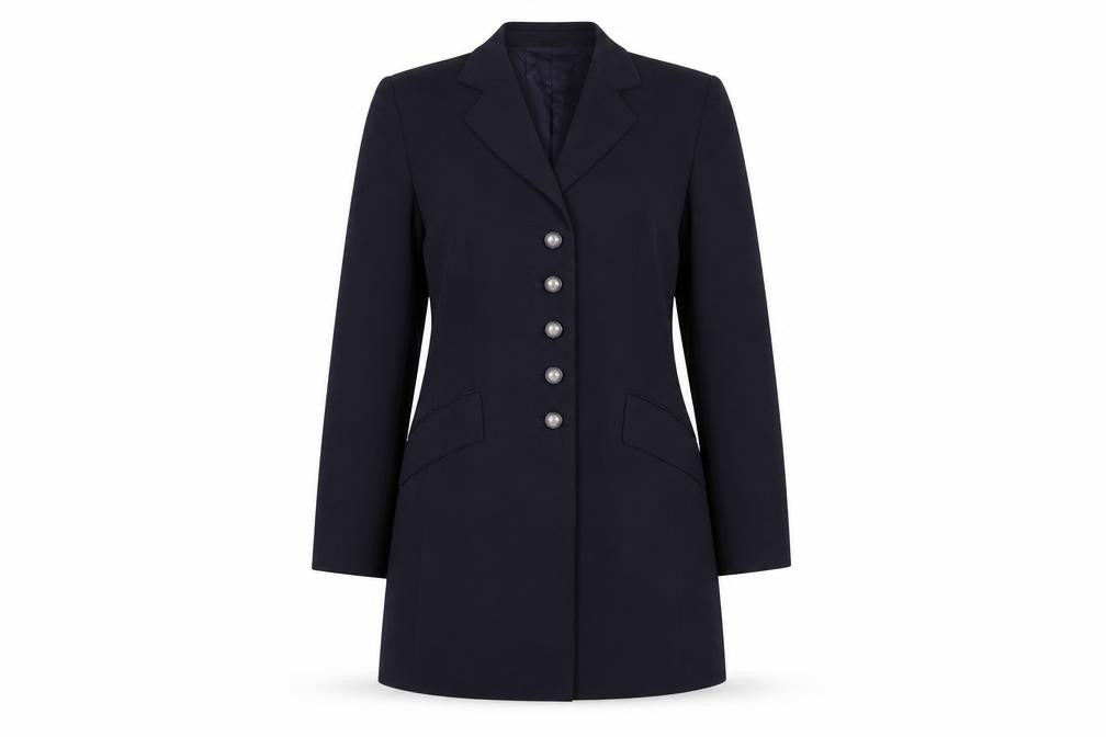 Front view of Basler Women's Black Long Suit Jacket, size 12