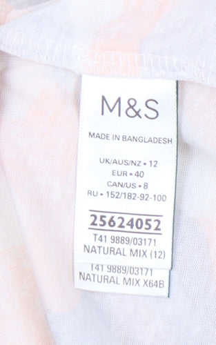 Marks and Spencer Women's Multicoloured T-Shirt Size 12