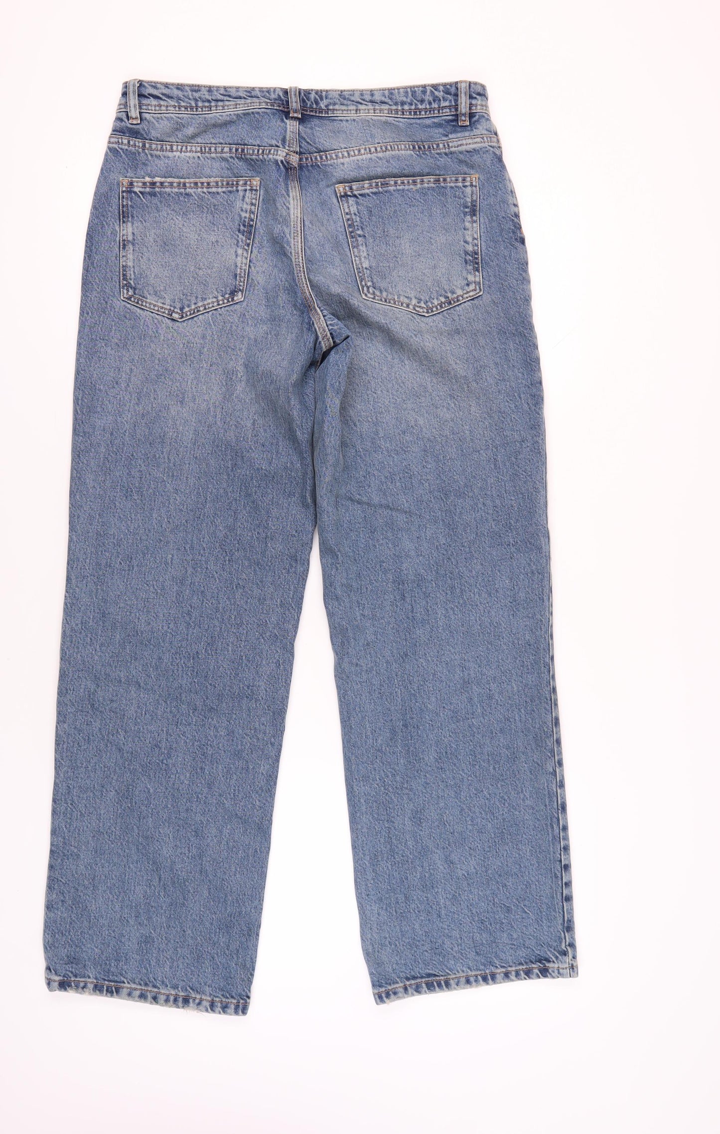 Next Women's Blue Wide-Leg Jeans Size 10 Low Rise
