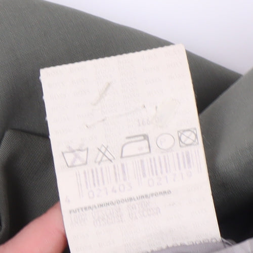 Hugo Boss Men's Green Wool Blazer Size 40, Classic Style