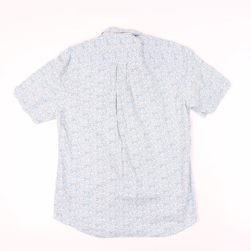 Ben Sherman Men's Blue Floral Short Sleeve Shirt S