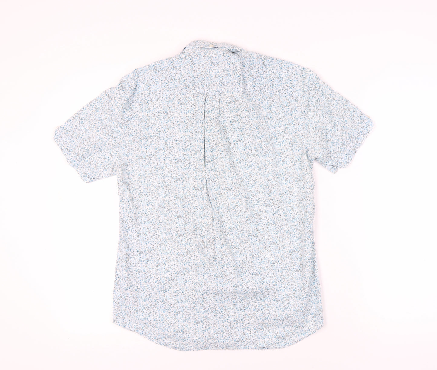 Ben Sherman Men's Blue Floral Short Sleeve Shirt S