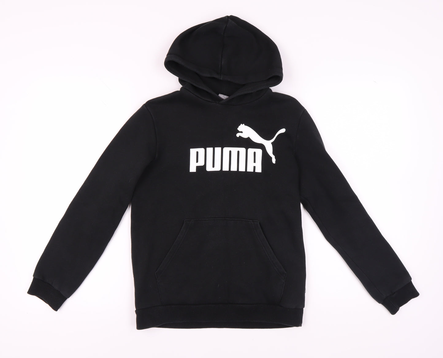 Puma Boys Black Pullover Hoodie 13-14 Years