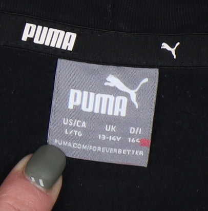 Puma Boys Black Pullover Hoodie 13-14 Years