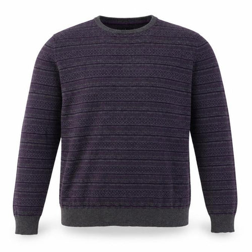 Jeff Banks Men's Purple Geometric Knit Jumper 2XL