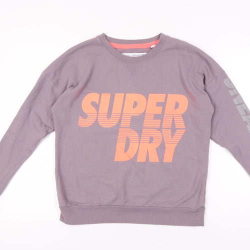 Superdry Women's Purple Sweatshirt, M, Pullover, Casual