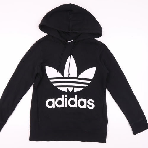 Adidas Women's Black Logo Pullover Hoodie Size 8