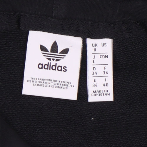 Adidas Women's Black Logo Pullover Hoodie Size 8