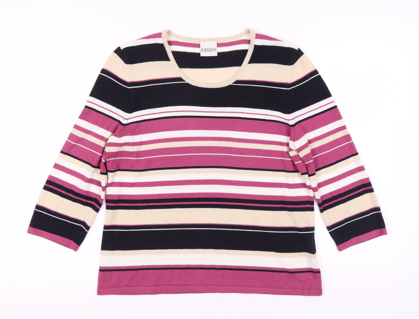 Eastex Women's Multicoloured Striped Pullover Jumper Size 12