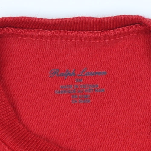 Ralph Lauren Unisex Baby Red Long Sleeve T-Shirt 6 Months