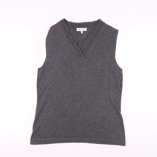 Austin Reed Women's Grey Sleeveless V-Neck Vest